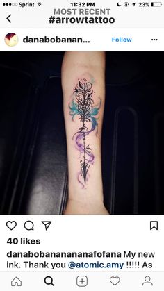 a person with a tattoo on their arm