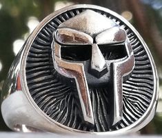 Solid Sterling Silver 925 MF DOOM Gladiator MASK Handmade 3D Ring This ring is Handmade and New Any Size Available from 6(US) to 14(US) This Ring is Handmade and done by me. This is not some Factory product that made thousands from the same. So this is exclusive and Unique item that you can be sure when you buy that only you will have this Design. I made these rings after i get an order so it take about 3-4 days to make the ring with your size. I do the ring by myself so I need 3-5 days from the Gladiator Mask, Mf Doom Ring, Adam And Eve Bible, 3d Ring, Jessica Wright, Mf Doom, Star Ring, Stainless Steel Rings, Steel Ring