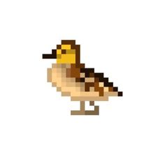 an image of a pixelated duck on a white background