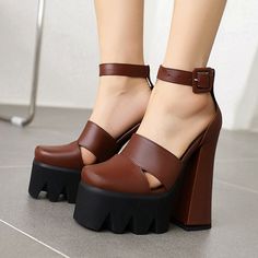 Shipping: Worldwide Express Shipping AvailableDelivery time: 7-15Days Fast ShippingReturns: Fast refund, 100% Money Back Guarantee.Brand Name: DoraTasiaHeel Height: Super High (8cm-up)With Platforms: YesPlatform Height: 5-7cmSandal Type: BasicOrigin: Mainland ChinaOccasion: CasualUpper Material: microfiberOutsole Material: RubberBack Counter Type: Ankle StrapPattern Type: SolidSide Vamp Type: CoveredFit: Fits true to size, take your normal sizeStyle: MATUREHeel Type: Square heelLining Material: Shoes Office, Lady Luxury, Trendy Sandals, Platform High Heel Shoes, High Heel Platform, Open Toe High Heels, Platform Stilettos, High Shoes, Pu Heels