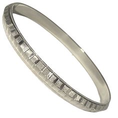 "Description 925 Solid Sterling Silver (92.5% silver purity) Punjabi / Sikh Kada (bracelets) come in Three diameter sizes 2.75 inch, 2.87 inch, & 3.0 inch and is suitable for daily use. Ethnic Significance: Also known as \"Traditional Sikh Punjabi Style bracelet / Sikh Kada\" in India. Refer to Size charts in images section for right Kada size fit for your wrists. Pre-measurements strongly recommended for ordering correct size. MEN SIZE: 2.625 INCH TO 3.0 INCH DIAMETER (2-10 - 3.0 INDIAN). Dimen Silver Bangle Bracelet With Shiny Finish, Silver Bangle Bracelets With Shiny Finish, Silver Bangle With Shiny Finish, Silver Bangle With Polished Finish For Anniversary, Silver Sterling Bangle With Shiny Finish, Silver Sterling Silver Bangle With Shiny Finish, Anniversary Silver Bangle With Shiny Finish, Silver Sterling Silver Bracelets With Shiny Finish, Silver Sterling Silver Bracelet With Shiny Finish