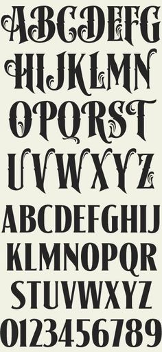 the upper and lower letters of an old fashioned font