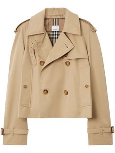 Cropped Trench Coat, Cotton Trench Coat, Burberry Trench, Trench Jacket, Yoko London, Ski Wear, Trench Coats, Check Pattern, Catsuit