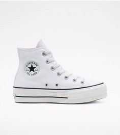 Look for more converse in my Shoes board! Chuck Taylors Platform, Canvas Platform Chuck Taylor All Star, Shoes Basic, Cute Converse Shoes, Womens High Top Shoes, Cute Converse, Shoes For School, Chuck Taylor All Star Lift