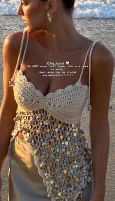 Outfit Elegantes, Crochet Fashion, Cute Crochet, Sewing Clothes, Diy Crochet, Crochet Designs, Festival Outfits, Crochet Clothes