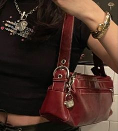 Red Bag, Vintage Purse, Purse Charms, Instagram Inspiration, Fitness Inspo, Fashion Photography, Outfit Inspirations, Silver Jewelry