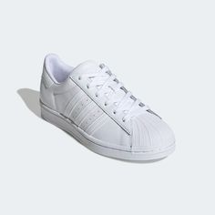 Women's Superstar All White Shoes | FV3285 | adidas US All White Superstars, Adidas Superstar All White, All White Shoes, Adidas White Shoes, Superstar Shoes, Adidas Shoes Superstar, White Leather Shoes, Superstars Shoes, Adidas Shoes Women