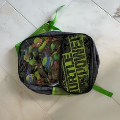 Brand New Without Tags. Perfect For Young Child Casual Backpack For End Of School Year, Casual Back To School Bag, Green Standard Backpack, Sprayground Backpack Powerpuff, Tmnt Plush, Ninja Turtle Backpack, Tmnt Merch, Tmnt Patches, Tmnt Backpack