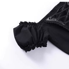 The wannathis Gothic Lolita Off-Shoulder Corset Top is a black lace-up blouse featuring puff sleeves. This top combines the delicate aesthetics of Lolita fashion with gothic elements, creating a charming and unique look. The off-shoulder design and lace-up corset detail add a touch of elegance and drama, while the puff sleeves provide a playful, vintage-inspired flair. Fabric composition: 100% Polyester Black Corset For Summer Costume Party, Black Summer Corset For Costume Party, Black Spring Gothic Corset, Blouse With Puff Sleeves, Gothic Elements, Shoulder Design, Gothic Lolita, Lolita Fashion, Corset Top