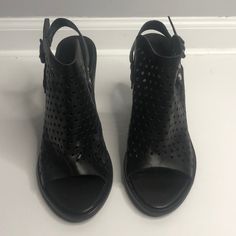 Size 39 ~ Ankle Strap 4.25" Heel Height Bone Shoes, Perforated Leather, Franco Sarto, Shoes Heels Boots, Rag & Bone, Heeled Mules, Leather Sandals, Shoes Women Heels, Heeled Boots