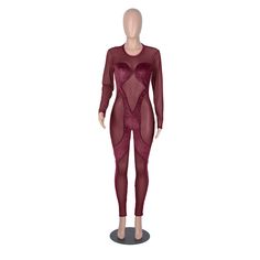 Velvet Patchwork Mesh Night Party Club Bodycon Jumpsuit Long Sleeve Mesh Bodysuit For Party, Fitted Mesh Bodysuit For Party, Sheer Jumpsuits And Rompers For Night Out, Sheer Fitted Bodysuit For Parties, Velvet Patchwork, Mesh Jumpsuit, Club Fits, Womens Jumpsuits, Bodycon Jumpsuit