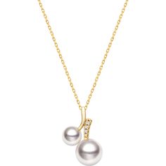 Material: 18K gold, Akoya pearl, diamond, and 925 silver chain Akoya saltwater cultured pearl Size of pearl: around 5.5-6.0 mm and 8.0-8.5 mm Overall Length of Pendant: about 16.5 mm Length of silver chain: around 45 cm (adjustable) Weight of Diamonds: 4 diamonds approx. 0.033 carats Handpicked of every pearl, only the top 1% of pearls are selected Handcrafted? Lifetime warranty Gold Akoya Pearl Jewelry With Diamond Accents, Gold Jewelry With Diamond Accents And Akoya Pearl, Yellow Gold Pearl Necklace With Diamond Accents As Gift, Gold Akoya Pearl Necklace With Diamond Accents, Yellow Gold Akoya Pearl Necklaces With Diamond Accents, Yellow Gold Pearl Necklaces With Diamond Accents, Saltwater Pearls, Gold Diamond Necklace, Gold Baby