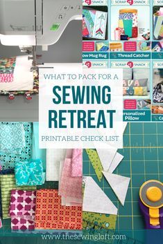 what to pack for a sewing retreat printable checklist with instructions and pictures