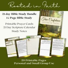 the printable bible study guide for children and adults, with two pages on each page