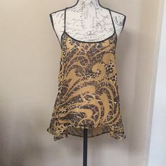 Tres Bein Top Beautiful Design Size M Super Light Weight. #21a Festival Fits, Spring Style, Tan Brown, Something New, Spring Fashion, Beautiful Design, Black And Brown, Camisole Top, Wicked