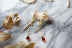 Sword and Blood Drop Dangle 2 Way Earrings / Goldsilver Deep - Etsy Blood Drop Earrings, Blood Earrings, Royal Au, Blood Drop, Fashion Fantasy, Style Reference, Boys Jewelry, Versatile Jewelry, Punk Jewelry