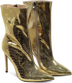 Metallic Silver Stone Pattern Leather Ankle Boots – Bella Valentina