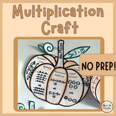 an image of a paper pumpkin with the words'multiplication craft '