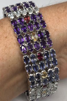 Handmade Genuine Mixed Gemstone in 925 Sterling Silver Tennis Bracelet https://www.etsy.com/listing/718614178/handmade-genuine-mixed-gemstone-in-925 Luxury Multicolor Amethyst Gemstones, Formal Multicolor Natural Gemstones, Amethyst Multi-stone Bracelet Gift, Luxury Multicolor Gemstones In Sterling Silver, Luxury Multicolor Amethyst Jewelry, Handmade Multicolor Sterling Silver Bracelet, Multi-stone Amethyst Bracelet, Multicolor Amethyst Bracelet Jewelry, Multicolor Amethyst Bracelet