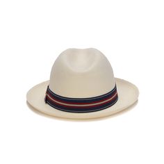 The KENDALL is a stylish, upscale hat from the Austral Panama Collection. Made with genuine Panama straw and a genuine leather band with a decorative design and gold pin, this 2.5 inch brim hat will easily become the new favorite in your closet. Luxury Straw Hat With Curved Brim, Luxury Fedora Straw Hat For Kentucky Derby, Formal White Fedora Straw Hat, Elegant Straw Hat With Curved Brim For Travel, Luxury Short Brim Straw Hat For Vacation, Luxury Straw Hat With Short Brim For Vacation, Luxury Straw Hat With Flat Brim, Luxury Panama Hat With Curved Brim For Spring, White Adjustable Panama Hat For Formal Occasions