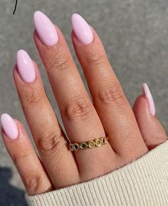 Cute pink nails perfect for summer Rave Acrylic Nails, Baby Pink Oval Nails, California Nails Ideas, November Acrylic Nail Designs, Simple Nail Designs Summer 2024, Soft Pink Almond Nails, Cute Solid Color Nails, Basic Summer Nails, Solid Color Nail Ideas