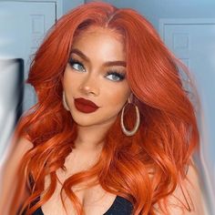 Brittanie Evans, Orange Wig, Cheveux Oranges, Virgin Hair Wigs, Red Heads, Human Virgin Hair, Body Wave Wig