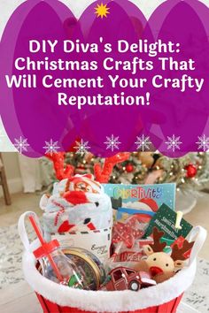 christmas crafts that will cement your crafty repurposed gift basket for the holidays