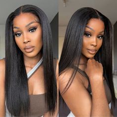 Luvme Hair Yaki Straight 5x5 Closure HD Lace Glueless Long Wig 100% Hu Natural Curly Wig, Hair Growing, Human Hair Color, Body Wave Wig, Short Bob Wigs, Blonde Wig, Straight Human Hair, Short Wigs, Long Wigs