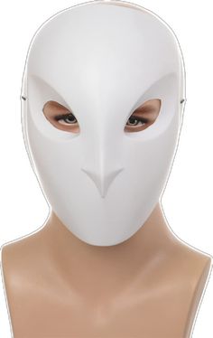 White Masks And Prosthetics For Masquerade And Cosplay, White Eye Mask For Cosplay, Full Face Costume Accessories For Masquerade And Cosplay, Full-face Costume Accessories For Masquerade And Cosplay, White Fantasy Masks For Halloween, White Masks For Halloween Fantasy Events, White Cosplay Costume Mask, Cosplay Carnival Mask And Prosthetics, White Mask For Cosplay