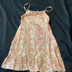 Nwot. Excellent Condition. Smoke Free Home. Cute Floral Print Sundress For Dress-up, Spring Sundress For Playdate, Spring Playdate Sundress, Spring Floral Print Sundress For Playdate, Casual Sundress For Summer Dress-up, Spring Floral Sundress For Playdate, Casual Sundress For Playdate In Summer, Sleeveless Floral Print Dress For Playdate, Sweet Pink Beach Dress