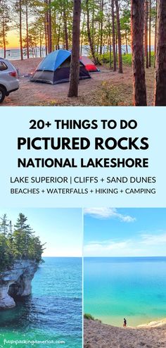 the cover of 20 things to do featured rocks national lakeshore