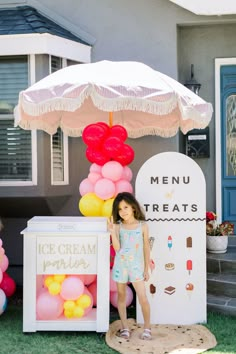 Kara's Party Ideas Summer Beach Bash | Kara's Party Ideas Summer Bash Party Ideas Kids, Kid Pool Party Ideas, Girls Pool Party Birthday Ideas, Paleta Cart, Kids Pool Party Ideas, Retro Beach Party, Popsicle Birthday Party, Vintage Beach Party, Retro Pool Parties