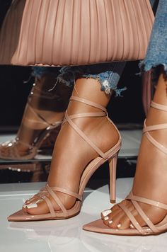 Polished Strappy Heels - Nude – MISS LOLA Autumn Shoes Women, Single Sole Heels, Heels Summer, Nude High Heels, Strappy High Heels, Stiletto Sandals, 2 Inch Heels, Fashion High Heels, Fall Shoes