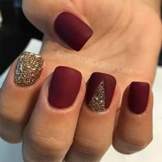 Must Try Fall Nail Designs and Ideas ★ See more: http://glaminati.com/must-try-fall-nail-designs-ideas/ Winter Manicures, Easy Fall Nail Designs, Her Nails, Burgundy Nails, Nails Red, Fall Nail Designs, Nail Arts