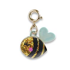 Shop Gold Glitter Bee Charm | CHARM IT! Unicorn Pinata, Charm It, Derby Fascinator, Unicorn Charm, Gold Charms, Jewelry Kits, Bee Charms, Easter Shopping, Holiday Earring