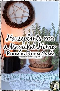 Houseplants for a Magickal Home: A Room-by-Room Guide - blog.greenwitchliving.com House Plants For Witches, Indoor Witch Garden, Green Witch Interior, Green Witch Aesthetic Bedroom, Green Witch Aesthetic Home Living Room, Green Witch Kitchen Aesthetic, Witch Bathroom Aesthetic, Green Witch Living Room, Green Witch Home Decor