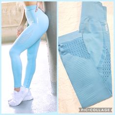 Gymshark Height Waisted Leggings, Great For Workout, Yoga , Running, Running Errands Etc Blue Breathable Full-length Pants, Tight Breathable Blue Bottoms, Sporty Fitted Light Blue Bottoms, Sporty Light Blue Fitted Bottoms, Light Blue Fitted Sporty Bottoms, Blue Tight Breathable Bottoms, Light Blue Athletic Fit Pants For Sports, Fitted Light Blue Sports Pants, Light Blue Fitted Sports Pants