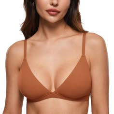 PRICES MAY VARY. Inbarely Soft Collection - Upgraded with ultra soft and stretchy fabric to create a more comfortable and fitting wearing experience Dual-layer stretch fabric for added support without cutting the skin Non-padded, non-wired design for a natural shape Fully adjustable straps and pull-on design create an effortlessly style Deep v plunge neckline is perfect for pairing with sexy low-cut tops or dresses Machine washable Embrace comfort every day with our triangle bralette with double Low Cut Top, Triangle Bralette, Plunge Neckline, Everyday Bra, Seamless Bra, Kids Luggage, Bra Lingerie, Plunging Neckline, Stretchy Fabric