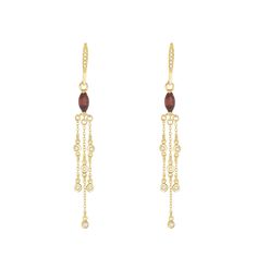 Stylish, timeless, and one might even say, Dashing. These incredible earrings with their diamond accents invite you to feel and be your absolute best. Click here to learn more about Garnet. Measurement: 4.2 x 48.2 x 3.3 mm Weight: 3.069 grams 18k gold Please allow 4-6 weeks for production. Refined Formal Earrings With Diamond Accents, Refined 14k Gold Earrings For Formal Occasions, Refined Yellow Gold Diamond Earrings, Yellow Gold Sterling Silver Diamond Earrings For Evening, Evening Yellow Gold Sterling Silver Diamond Earrings, Exquisite 14k Gold Diamond Earrings For Formal Occasions, Formal Yellow Gold-plated Diamond Earrings, Refined Diamond Earrings For Formal Occasions, Timeless Yellow Gold Diamond Earrings For Evening