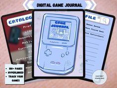 an image of a game journal with the title'digital game journal'written on it