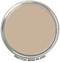 a beige paint color with the words practical begge sw 600 on it's side