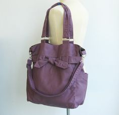 Plum Canvas Bag  Abby by tippythai on Etsy, $39.00 Canvas Bags With Pockets As Gift, Cotton Bags With Pockets As Gifts, Tote Shoulder Bag With Pockets As Gift, Gift Tote Bag With Zipper Pocket, Purple Shoulder Bag With Adjustable Handle For Everyday, Canvas Bag With Zipper Closure, Purple Canvas Shoulder Bag For Daily Use, Everyday Purple Shoulder Bag With Adjustable Handle, Canvas Bag With Zipper Closure As Gift