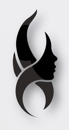 the silhouette of a woman's head in black and white, against a gray background