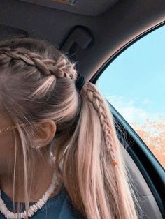 Braided Ponytail Hairstyles, Sporty Hairstyles, Braided Ponytail, Volleyball Hairstyles, Curly Hairstyle