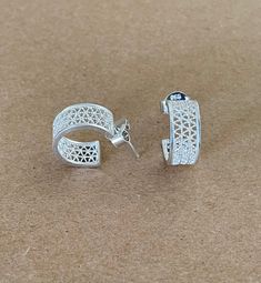 terling silver ley 925. Hoops Earrings, Hoop Earrings, Sterling Silver, Silver