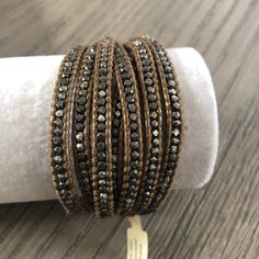 New Authentic Chan Luu Gunmetal Nugget Multi Strand Single Wrap Bracelet On Kansa Leather Stone: Gunmetal Nuggets All Chan Luu Items Are Guaranteed 100% Authentic!! Be Sure To Add Me To Your Favorites List! Metal Wrap Bracelet For Parties, Metal Wrap Bracelet For Party, Silver Metal Wrap Bracelet For Party, Adjustable Metal Wrap Bracelet For Party, Party Metal Wrap Bracelet, Silver Metal Wrap Bracelet, Brown Metal Beaded Bracelets, Favorites List, Chan Luu