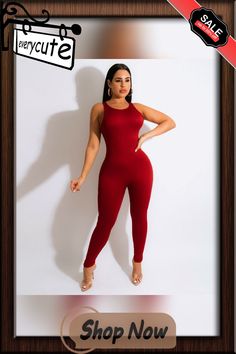 Sleeveless Gym Clothing Slim High Waist Jumpsuit Red Stretch Sleeveless Jumpsuits And Rompers, Red Sleeveless Stretch Jumpsuits And Rompers, Red Sleeveless Stretch Bodysuit, Sporty High-stretch Jumpsuits With Seamless Construction, Red Stretch Sleeveless Bodysuit, Solid Color Second-skin Jumpsuits And Rompers For Workout, Sports Sleeveless Jumpsuits And Rompers With Built-in Bra, Sleeveless Sports Jumpsuits And Rompers With Built-in Bra, High Stretch Seamless Athleisure Jumpsuit/romper