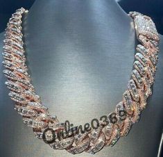 (eBay) Men's Bust Down 30ct Baguette & Sim Diamond 22 X 20" Cuban Necklace Free Stud Designer Iced Out Jewelry For Gifts, Luxury Cuban Link Jewelry For Party, Iced Out Rose Gold Necklace For Formal Occasions, Luxury Iced Out Necklaces, Iced Cuban Link Necklace For Gift, Designer Iced Out Jewelry For Formal Occasions, Luxury Baguette Diamond Necklace For Party, Luxury Iced Out Jewelry For Party, Luxury Cuban Link Necklace For Parties