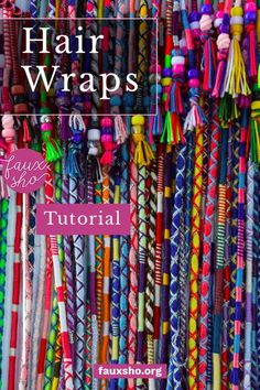 Diy Hairwraps Boho, Diy Hair Braids Thread, Diy Hair Braid Jewelry, Thread Hair Wraps Diy, Crafts For Hippies, How To Make Hair Wraps Thread, Thread Dreads Hair, Braid Wraps Thread, How To Make Removable Hair Wraps