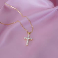 Diamond Cross Necklace Gold, Dainty Cross Necklace, Dainty Diamond Necklace, Diamond Choker, Rhinestone Cross, Diamond Solitaire Necklace, Gold Cross Necklace, Crescent Moon Necklace, Diamond Cross Pendants